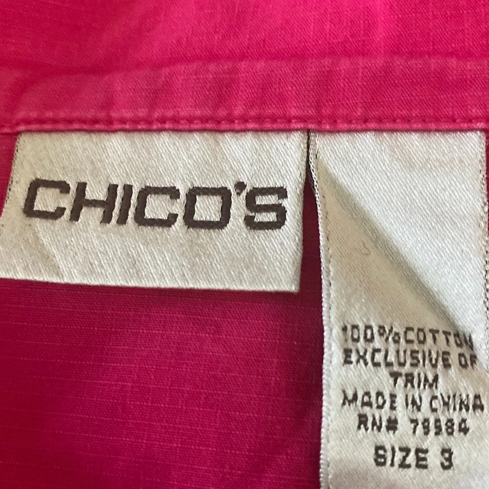 EUC Chico’s Zip Up, Casual Jacket Haute Pink - Picture 4 of 5